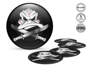 Domed Sticker Racing Premium Sport Logo